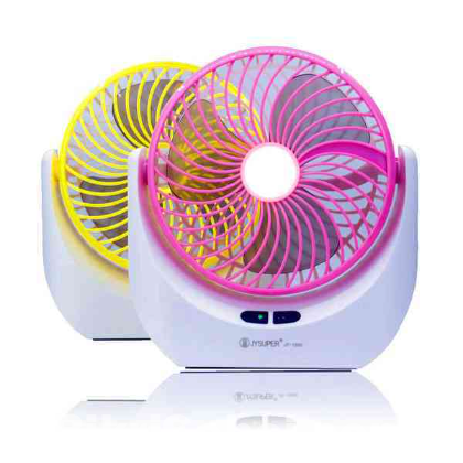 Rechargeable chargeable mini table fan with LED light